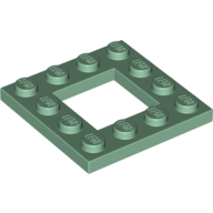 Lego destička 4x4 s dírou (výřezem) 2x2, pískově zelená (6249804)